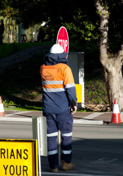 Aboriginal Traffic Controller in Ballarat