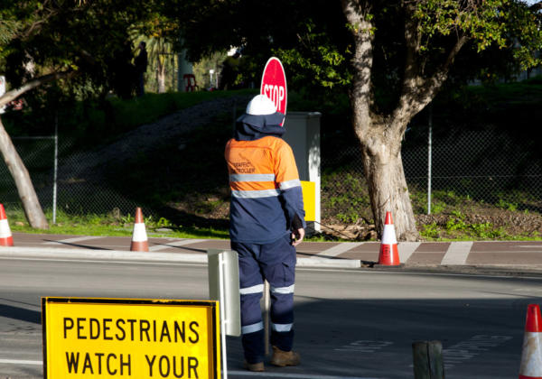 Aboriginal Traffic Controller in Ballarat